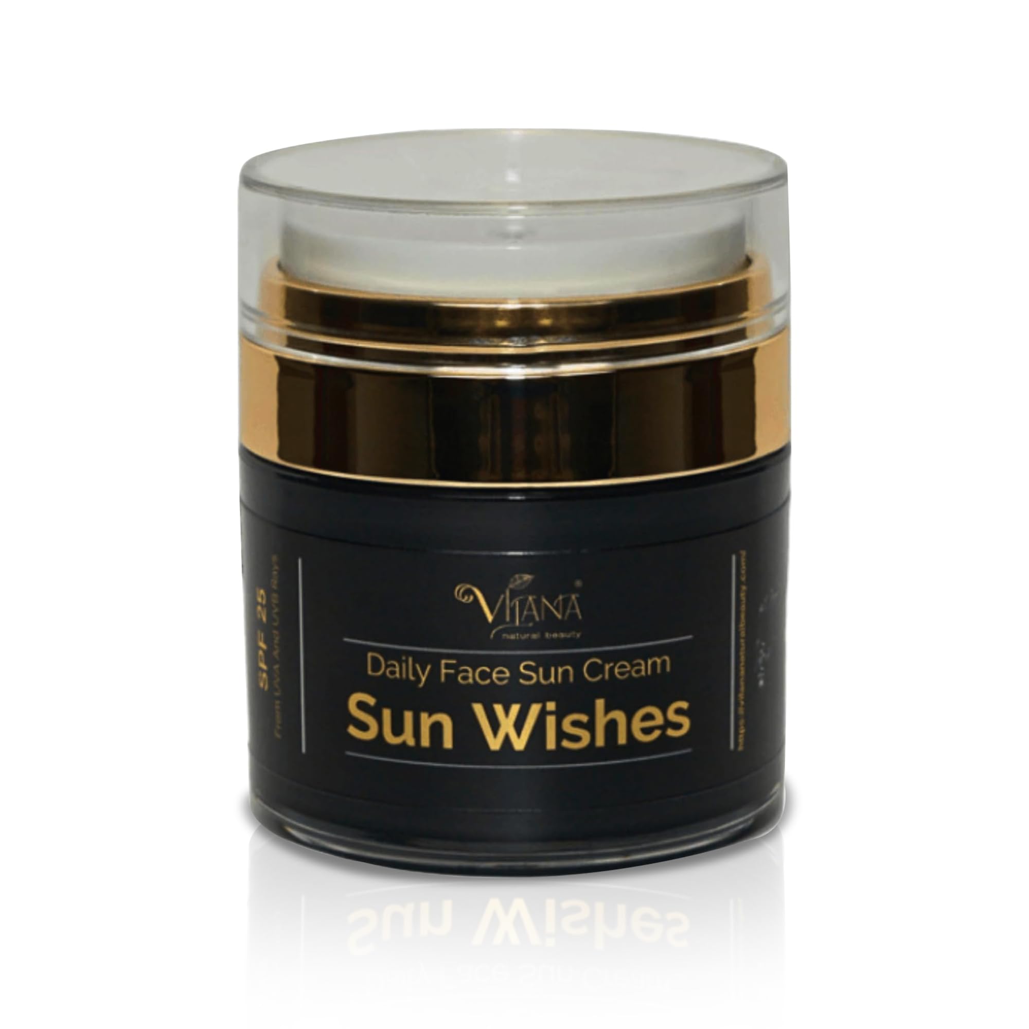 Vilana Natural Beauty Sun Wishes Face Sun Cream Suitable for All Skin Types daily face cream with SPF25, reliable sun protection,Beauty Skin Care (50 ml) (Sun wishes)