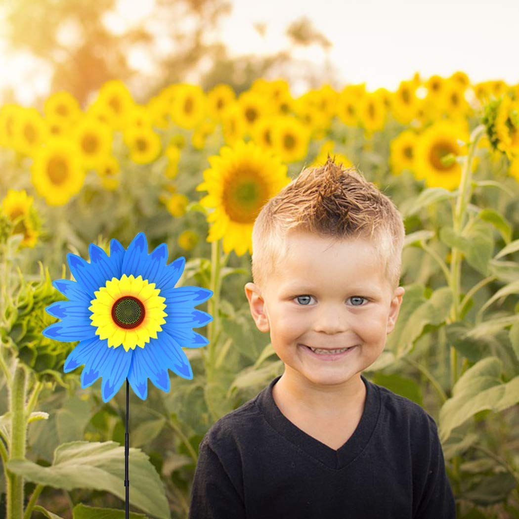 B bangcool Sunflower Garden Spinner Lawn Pinwheels Wind Spinners Sunflowers Garden Party Pinwheel Wind Spinner for Patio Lawn & Garden（6PCS）