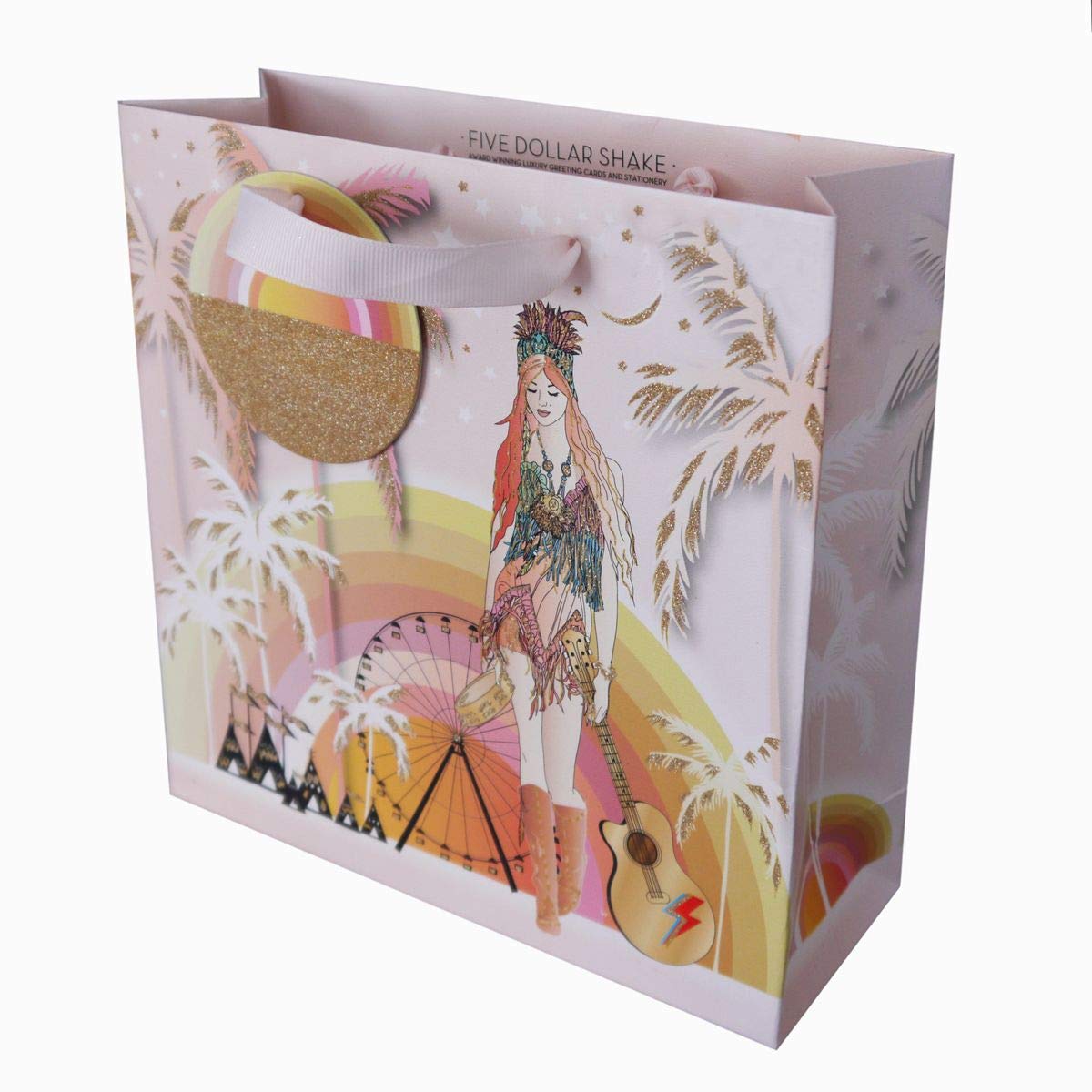 Five Dollar Shake, Luxury Gift Bag, Medium Size 22 x 22 x 8cm - Sunset Coachella, MER08