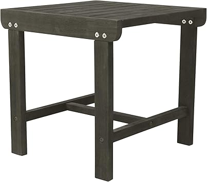 Amazon Com Vifah V1843 Renaissance Outdoor Patio Wood Side Table Hand Scraped Hardwood Garden Outdoor