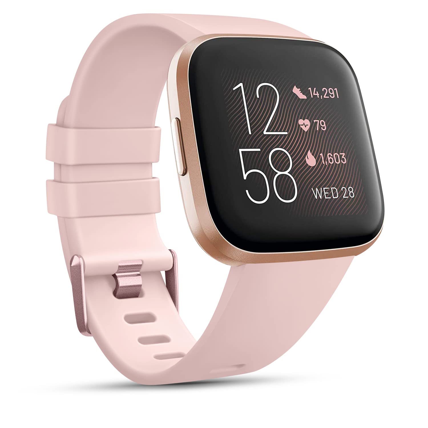 strap for fitbit Versa 2 & Lite, Silicone Sport Classic Replacement Straps — image 1
