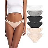 Jo & Bette String Bikini Underwear for Women - Bikini Panties - Cotton Underwear Tango Hipster Soft Sexy 6 Pack
