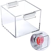 Strong Magnet Magnetic Push Button Switch Protective Cover Dustproof Waterproof Transparent for Computer Cocket Emergency Stop Button Square 54 * 54 * 42mm 
