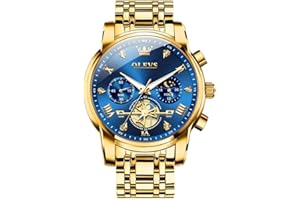 OLEVS Watches for Men Dress Watch with Day Classic Wrist Watches Multifunction Luminous Men Stainless Steel Wristwatch Water 