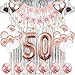 50th Birthday Decorations Banner Balloon, Happy Birthday Banner, 50th Balloons, Number 50 Balloons, 50 Years Old Birthday Decoration Supplies