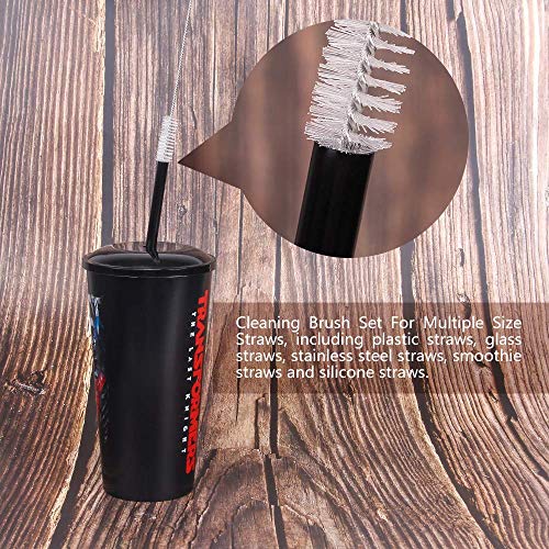 6-Piece Straw Brush Drink Straw Cleaning Brush set Simple Straw Cleaner kit Nylon Skinny Pipe Tube Cleaner Bendable Cleaning Brush for Multiple Size Stainless Steel Tumbler Straws (3 Size)