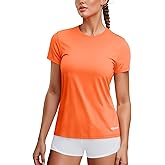 Zengjo Women's Short Sleeve Running Shirts UPF 50+ Sun Protection SPF Quick Dry Athletic Workout T-Shirts