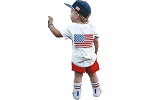 THEFOUND 4th of July Baby Boys Outfit Toddler Summer Clothes Tee Shirt Top Casual Short Fourth of July Clothes