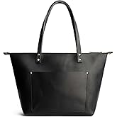 Portland Leather Goods Zipper Tote Bag – Handmade, Durable & Unlined – Interior & Exterior Pockets