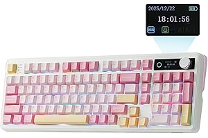 EPOMAKER TH99 PRO 96% Mechanical Keyboard with Screen & Knob, 10000mAh, 2.4Ghz/BT, Hot Swap, Custom Driver, RGB Backlight, PB