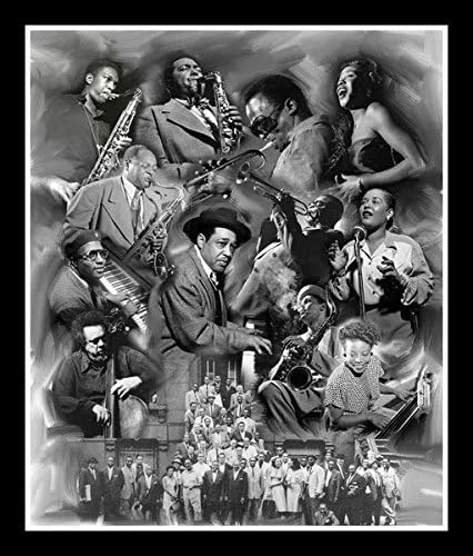 Wishum Gregory All That Jazz (A Tribute to The Jazz Legends) (11x8.5 inches - Framed Black Historical Art Print)