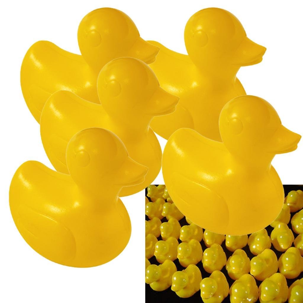 Henbrandt 50 x 7cm YELLOW PLASTIC DUCKS CHARITY FUNDRAISING DOG PET TOYS PARTY BAG GIFT STUFFER