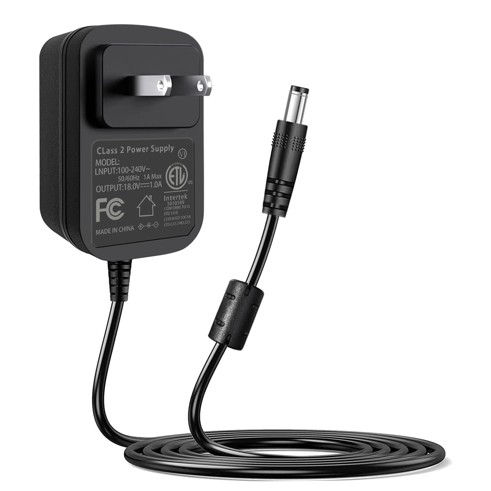 Photo 1 of Gonine 18V Power Supply Compatible for Dunlop MXR Guitar Pedal, 18Volt 1A AC Adapter 110-240V AC to DC Center Negative DC Plug for JOYO JP-01 JP-02 Effect Pedal Cord.