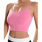 ECOPARTY Sports Bras for Women Quick-Dry Padded Wirefree Workout Crop Cute Tank Tops Camisole Yoga Fitness Running Gym