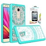 Huawei Honor 5X Case Clear, AnoKe [Scratch Resistant] Mandala Flower Cute Women Girl Ultra Thin Slim Hard Cover TPU Bumper Phone Cover Case Unlocked For Huawei Honor 5X- CH TM Mint