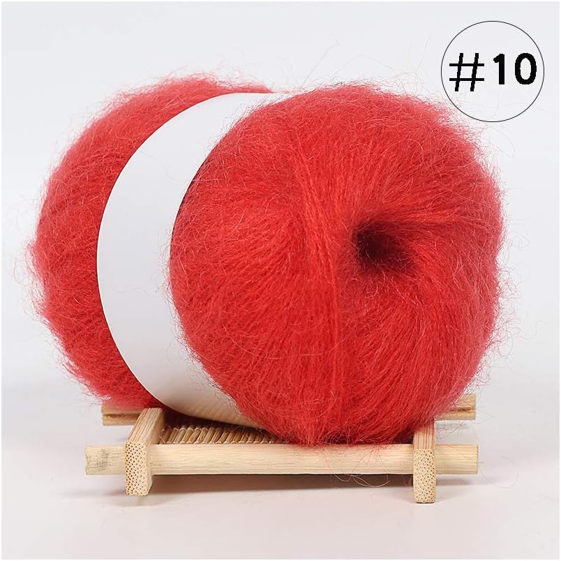 Vaeiner Yarn, 25g Angola Amorous Feelings Thin Mohair Wool Yarn Plush Fine Wool Crochet Hand Knitting Supplies