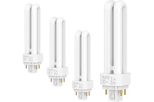 SLEEKLIGHTING 26 Watt T4 Double Tube CFL 4 pin G24q-3 Base Light Bulb 3500K 1500lm -UL Listed,Compact Fluorescent -Neutral White Light 4pack