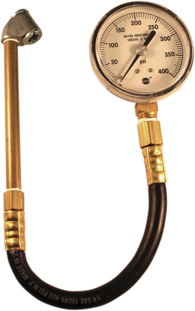 Amazon.com: Milton C1064 Commercial Dual Head Chuck Tire Pressure Gauge ...