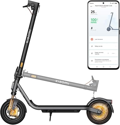 Scooter 6 Lite, Suspensión Dual Delantera, 25km de Alcance, neumáticos de 10 Pulgadas, Frenos Delanteros de Tambor y Traseros E-ABS, Plegable, homologado para Carretera, Certificado por la DGT