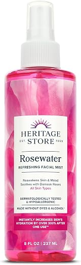 HERITAGE STORE Rose Petals Rosewater Alcohol Free Vegan Sensitive Skin Hair view 1