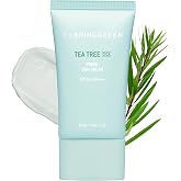 BRING GREEN Tea Tree CICA Mineral Sunscreen SPF 50+ PA++++ | Non-Nano Zinc Oxide Face Sun Lotion, Reef Safe Korean Sunscreen for Sensitive Skin, Oil-Free, 1.69 fl. oz