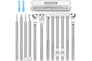 8PCS Blackhead Remover for Face, Pimple Popper Tool Kit, Comedone Pimple Extractor, Acne Whitehead Blemish Removal Kit, Profe