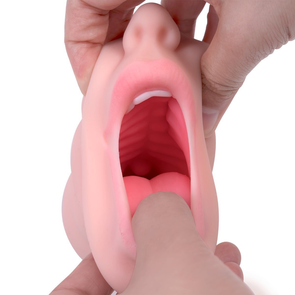 ZEMALIA Male Masturbator Oral Deep Throat Stroker Blowjob Sex Toys Realistic Teeth and Tongue for Male Masturbation