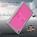 MoKo Case for All-New Amazon Fire HD 8 Tablet (7th Generation, 2017 Release Only) - [Heavy Duty] Shockproof Full Body Rugged Cover with Built-in Screen Protector for Fire HD 8, MAGENTA & GRAY