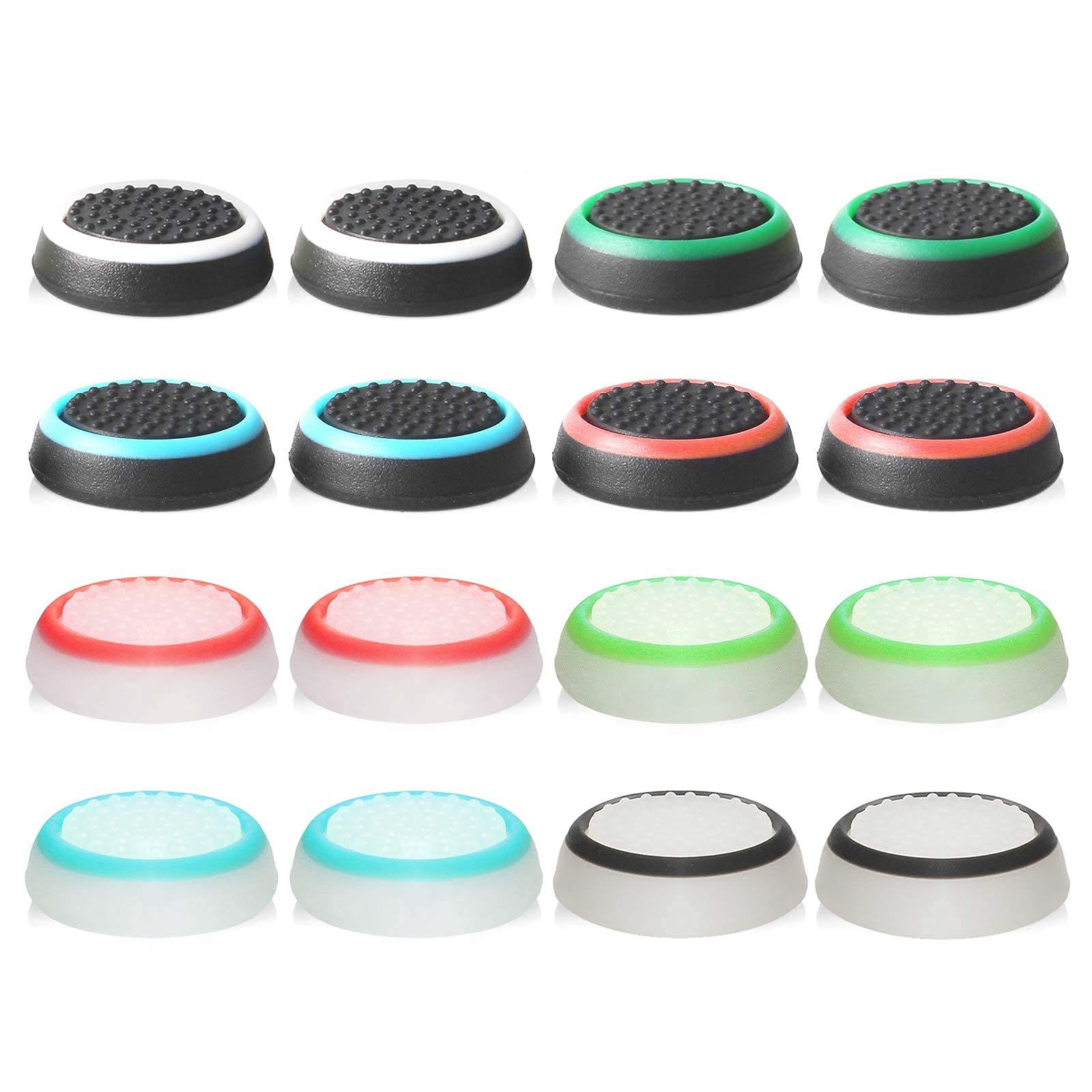abd Joystick Thumbstick Cap Attachments Protective cap made of silicone for PS5，PS4, Xbox 360, PS3 controllers (8 pairs of mixed colors)