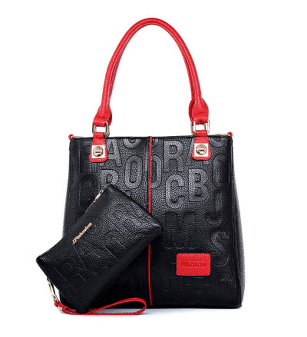 Women's Hobos Shoulder Bags Handbags Top-Handle Satchel Tote Bag Crossbody Bag PU Leather Black(Size:M)