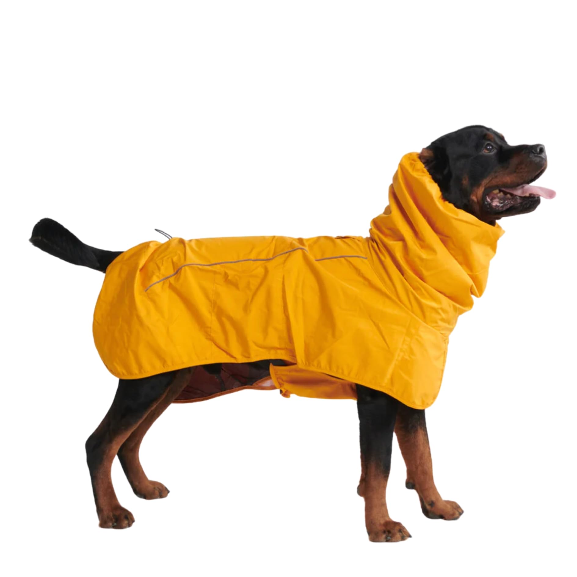 Spark Paws Dog Raincoat, Waterproof Coat Rain Jacket for Small Medium Large Dogs, Reflective Breathable Full-Body Coverage - Mustard Yellow - 4XL — image 1