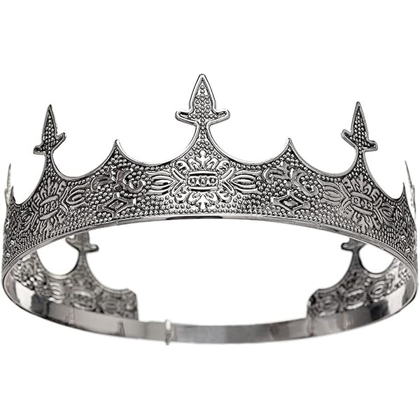 Couronne royale baroque en métal pour homme - Couronne de Prince - Cercle complet - Accessoires pour cheveux pour fête d'anniversaire - Accessoires pour cosplay, bal de fin d'année, concours de Couronne royale baroque en métal pour homme - Couronne de Prince - Cercle complet - Accessoires pour cheveux pour fête d'anniversaire - Accessoires pour cosplay, bal de fin d'année, concours de