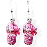 Valentines Day Earrings for Women Red Heart Earrings Love Envelope Dangle Earrings Cute Bear Earrings Valentines Day Accessories for Women Valentine's Day Gifts for Her