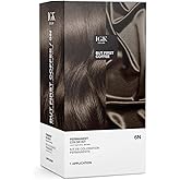 IGK Permanent Hair Dye Color Kit | 6N But First Coffee - Light Natural Brown | 100% Gray Color Coverage + Strengthen + Shine | Ammonia Free