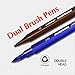 Dual Brush Pens Art Markers - 1mm Fine Tip Drawing Markers for Coloring Books, 1-8mm Brush Pens for Sketching Markers, 12 Pack