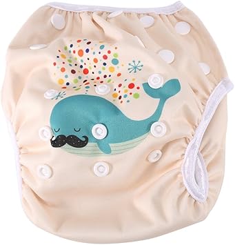 Amazon Co Jp Eboxer 赤ちゃんための泳ぐおむつ 水遊びパンツ 赤ちゃん用 ボタンが付きますのでサイズを調整することができる 外層防水 男女兼用 ６つの色を選ぶことができる B ホーム キッチン