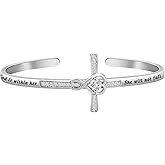 Zuo Bao Christian Gift Religious Jewelry Psalm 46:5 God is Within Her She Will Not Fall Bracelet Bible Verse Bracelet Gift for Godmother