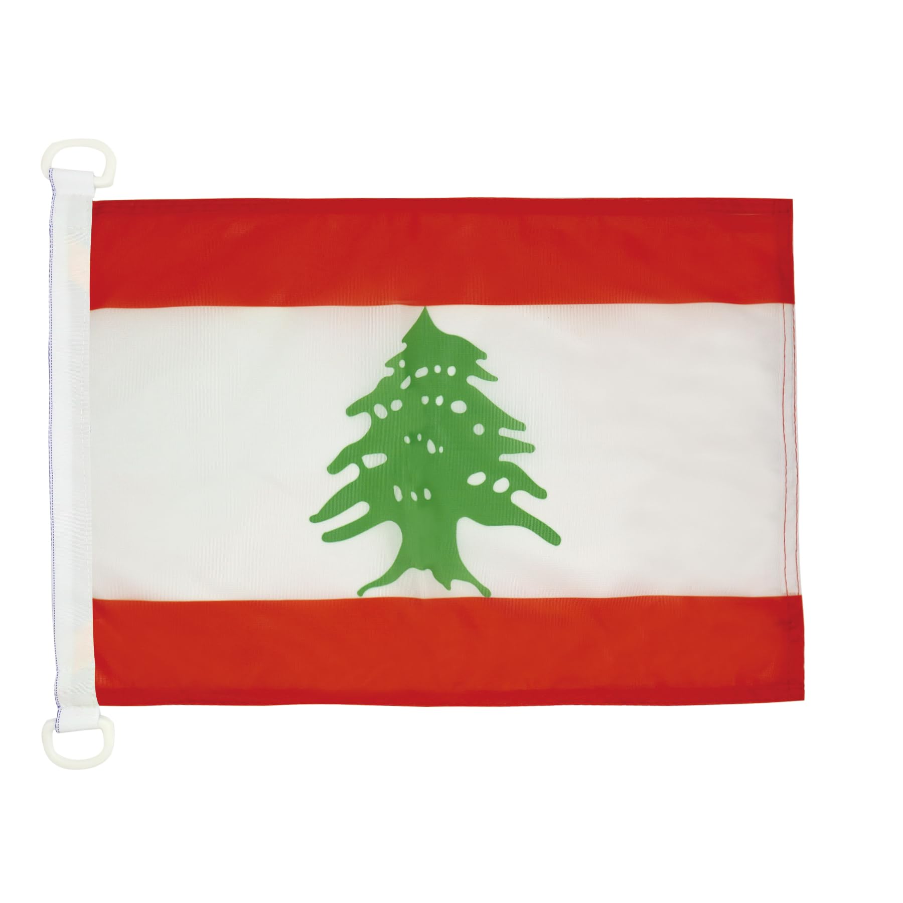 AZ FLAG - Lebanon Nautical Flag - 18'' x 12'' - For Outdoor and Boat - Lebanese Banner Knitted Polyester with Two Plastic Rings - Vivid Colors - 12x18 in - 45x30 Cm