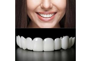 TKUUC Fake Teeth，Temporary Tooth Repair Upper and Lower,Denture Snap Smile Teeth Top and Bottom Braces for Women and Men Improve Smile