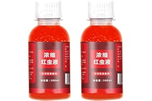 RENHE INGENUITY Red Worm Concentrate,Red Worm Bait Fish attractant,Red40 Red Ink Fishing Liquid,Fish Lure Attraction Enhancer, Smell Bait Food for Fishing Trout, Cod, Carp, Bass (2PCS)