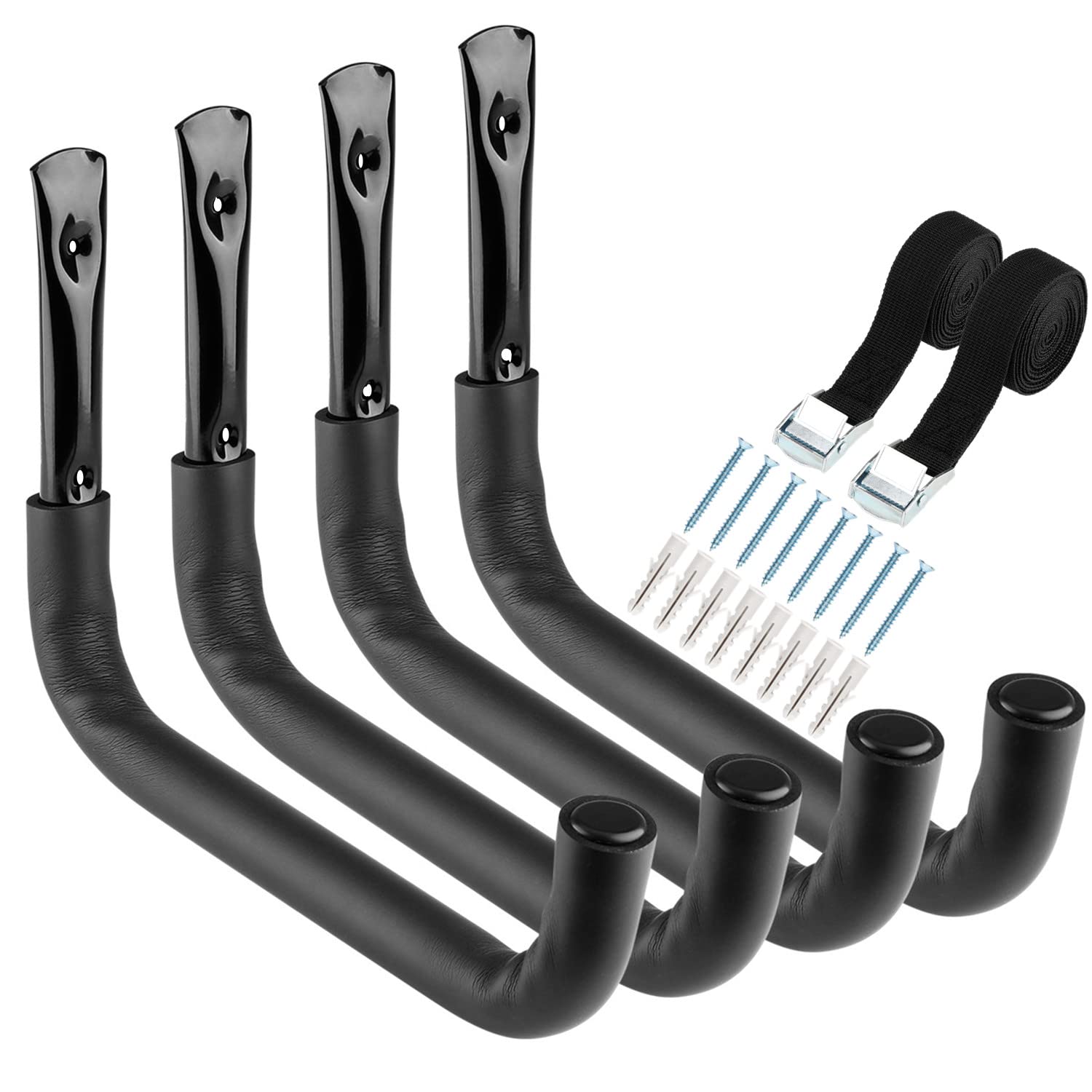 Garage Storage Kayak Hooks, 39 CM Wall Mount Surfboard Rack, 4 Pack Heavy Duty Canoe Hanger, Each Hook Max Load 45 KG (39CM)