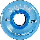 Atom Skates Quad Roller Wheels/Outdoor/Hardness 78A / 65x37 Blue Pulse / 8pk