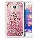Galaxy Grand Prime Case,PHEZEN 3D Creative Luxury Bling Glitter Liquid Case Infused with Glitter Heart Moving Soft TPU Bumper PC Back Hybrid Case For Samsung Galaxy Grand Prime SM-G530, Pink