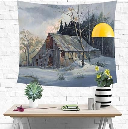 Amazon.com: Huanxidp Tapestries Shabby Country Impreso Pared ...