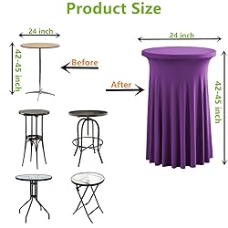 24 inches 24" Highboy Cocktail Round Stretch