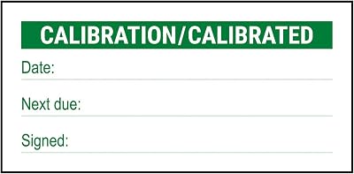 VSafety Write-On Calibration Stickers Green 51x25mm Roll 250 ISO Quality Control