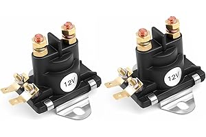 Flytuo 2Pcs Starter Solenoid 12V Power Trim Solenoid Switch for MerCruiser Stern Drives Mercury Mariner Outboard Motors 35-275 HP 89-818864T 89-96158 89-96158T 89-846070 89-94318 89818864T 89846070