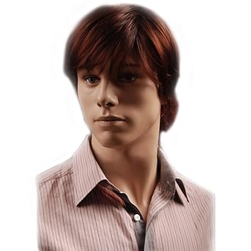 Amazon Com Gooaction Mens Short Wine Red Wig Mature Style