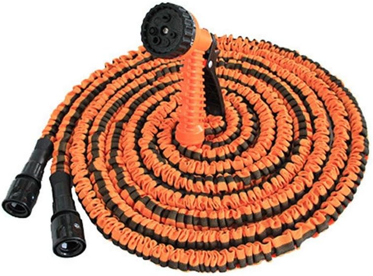 Spray Gun ,Lightweight Expandable Garden Hose Pipe Expands Up To 3x Length In Use And Contracts Back Down For StorageMultifunctional High-Pressure Water Spray Gun 25 Ft ( Orange ) , b
