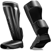 FIVING MMA Martial Arts Shin Guards,Muay Thai | Padded, Adjustable, Instep Protection, Muay Thai,Kickboxing,MMA Training, Professional Equipment
